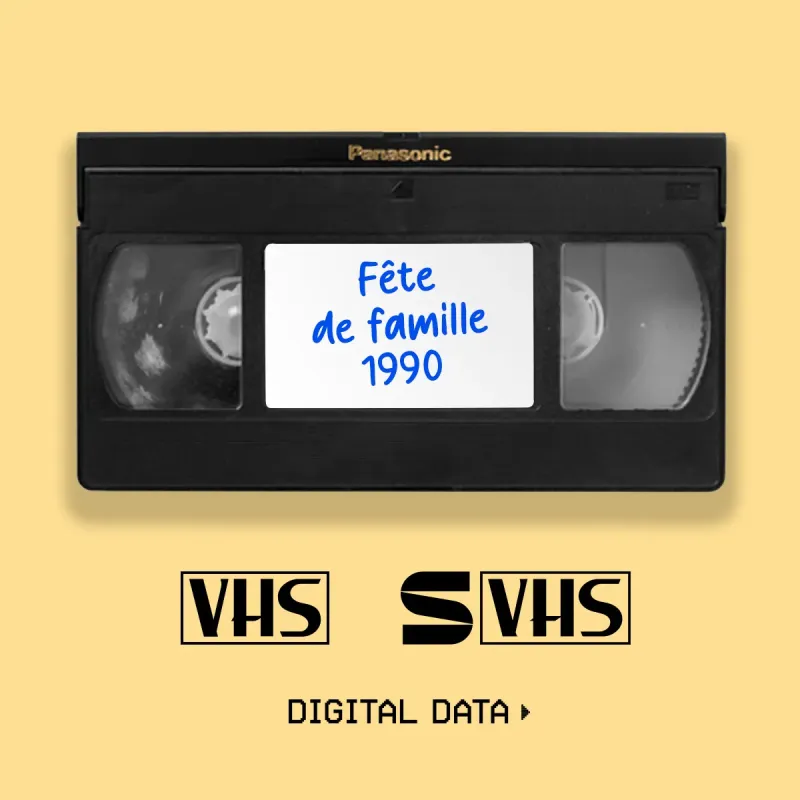 Service de numérisation copie de cassettes Video Home System VHS Transférer préserver ses souvenirs vidéo en fichiers numériques